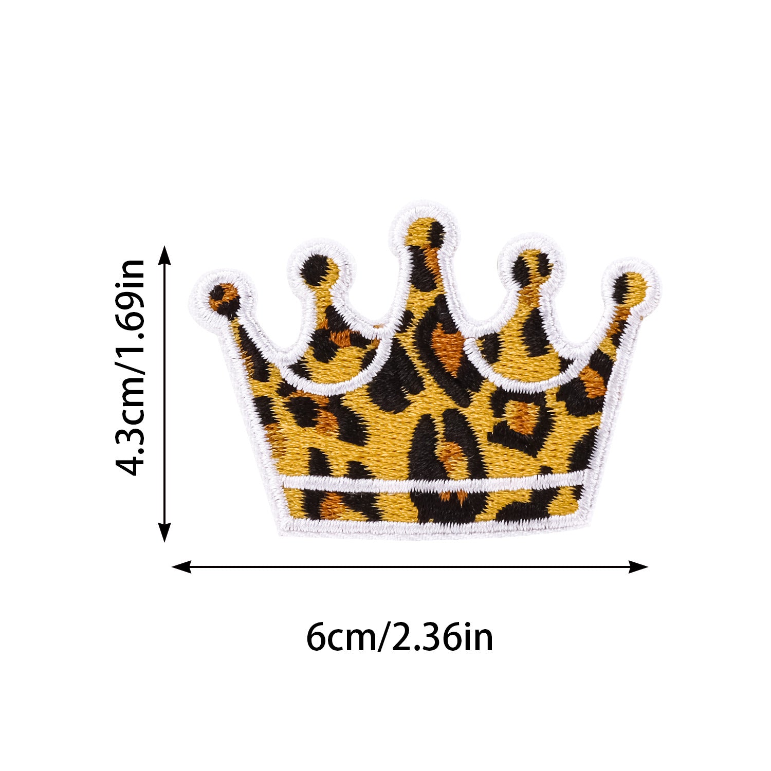 Wholesale Polyester Cotton Embroidered Leopard Patch Iron On Decorative DIY Applique For Clothes Bag Towel Fashion Accessory