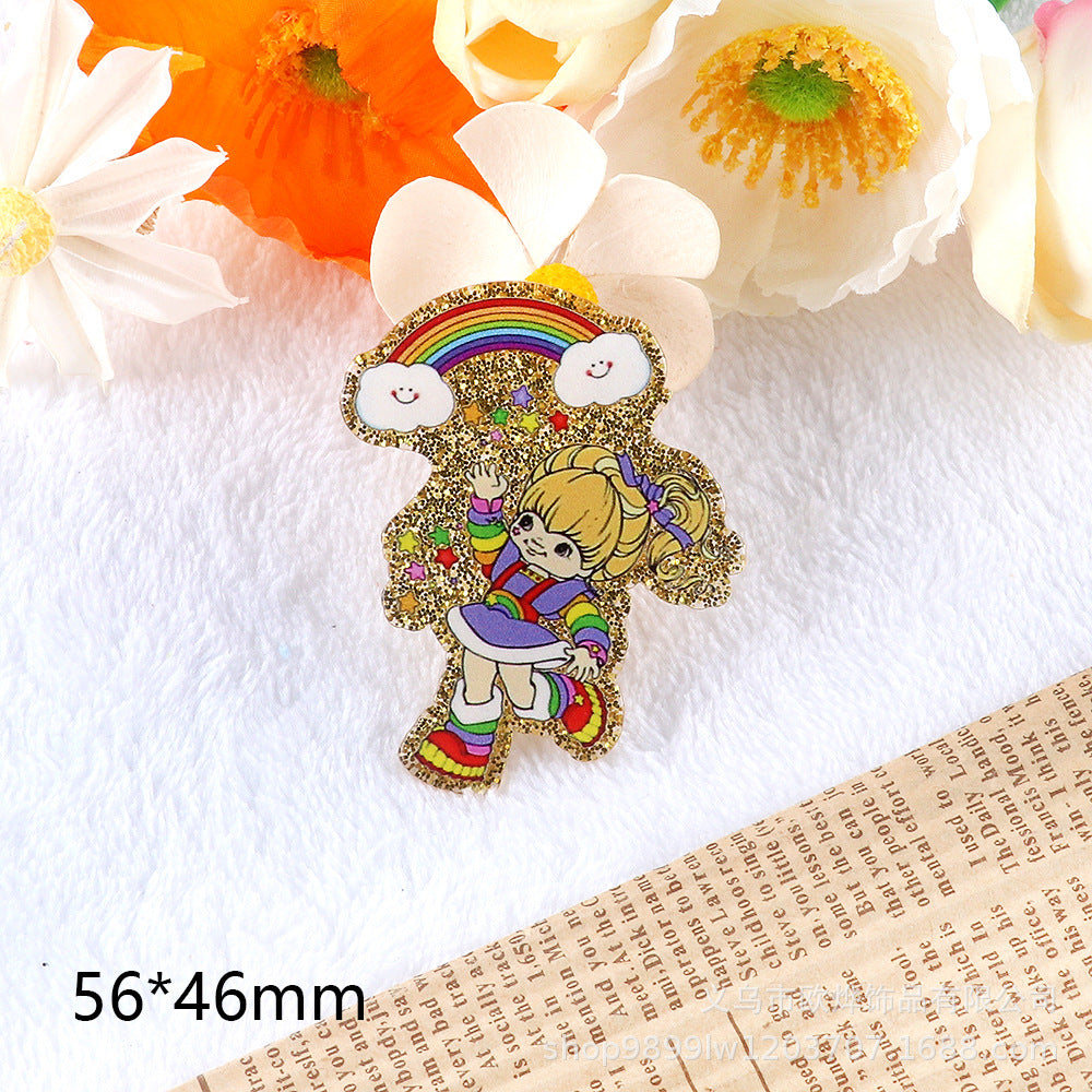 Wholesale 10pcs/pack Cartoon Character Cute Jewelry Pendant Acrylic Pin OLY Exclusive