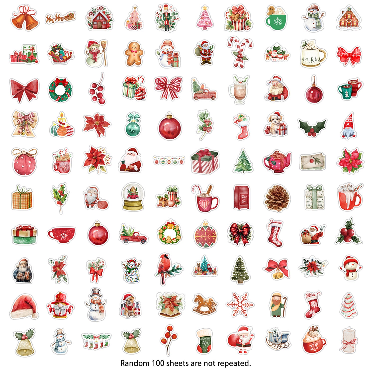 Wholesale 100pcs Christmas Graffiti Stickers