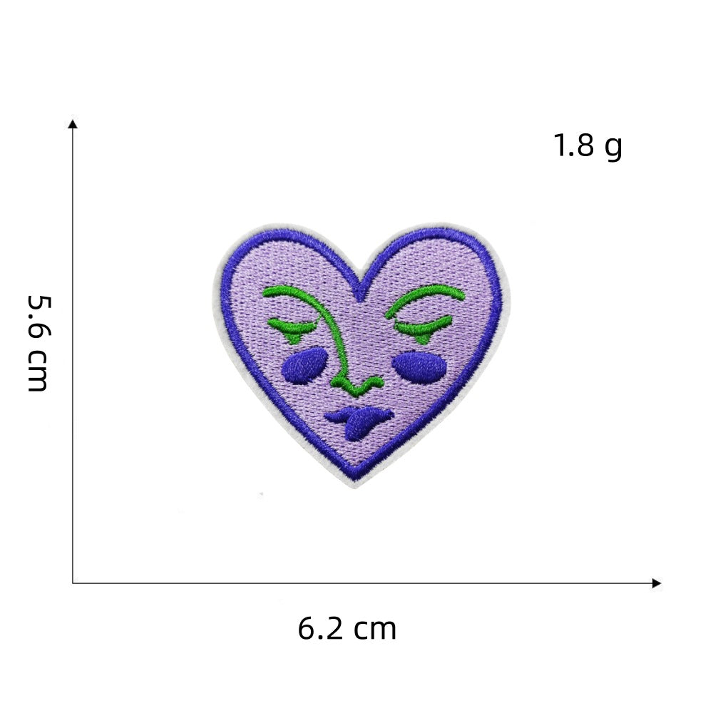 Wholesale Purple Series Iron On Embroidered Patches Decorative Clothing Accessory For Boutique Resale