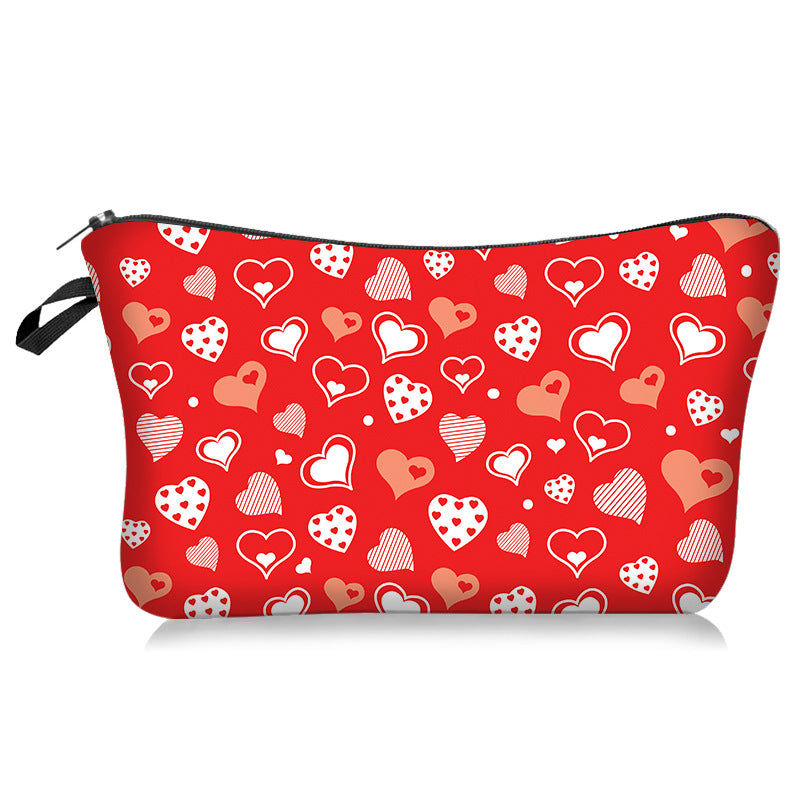 Wholesale Valentine's Day Love Series Cosmetic Bag Hand Storage Toiletries Bag