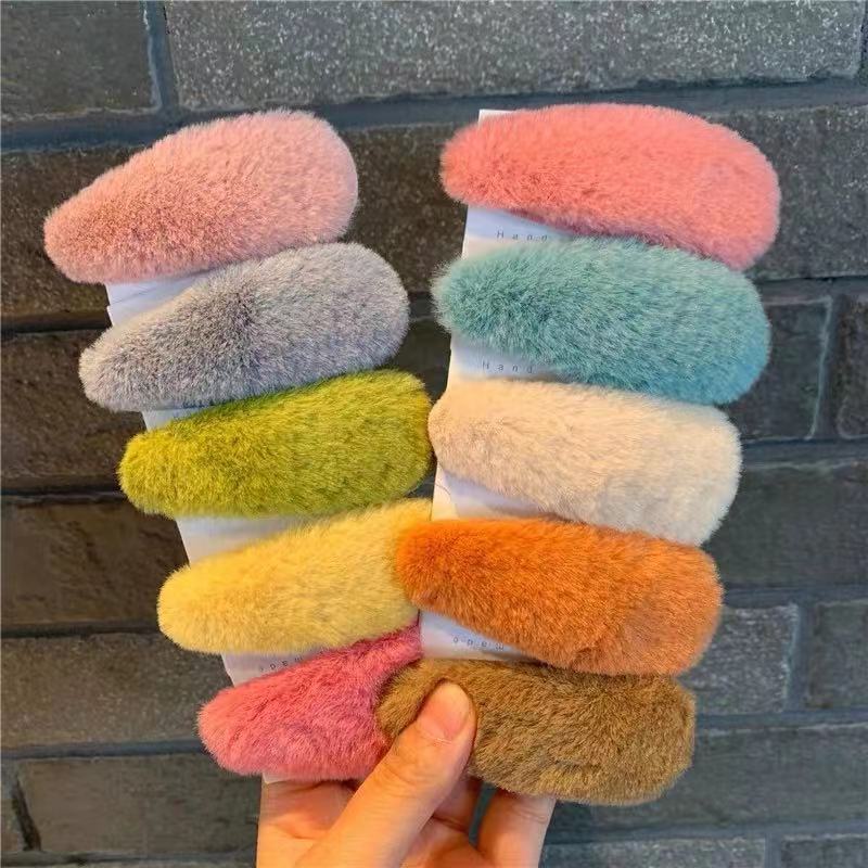 Wholesale Lamb Plush Hair Clips