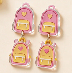 Wholesale Chic 2D Acrylic Spliced Earrings Teacher Appreciation Graduation Stationery Theme Cute Jewelry Accessory For Party Boutique Resale