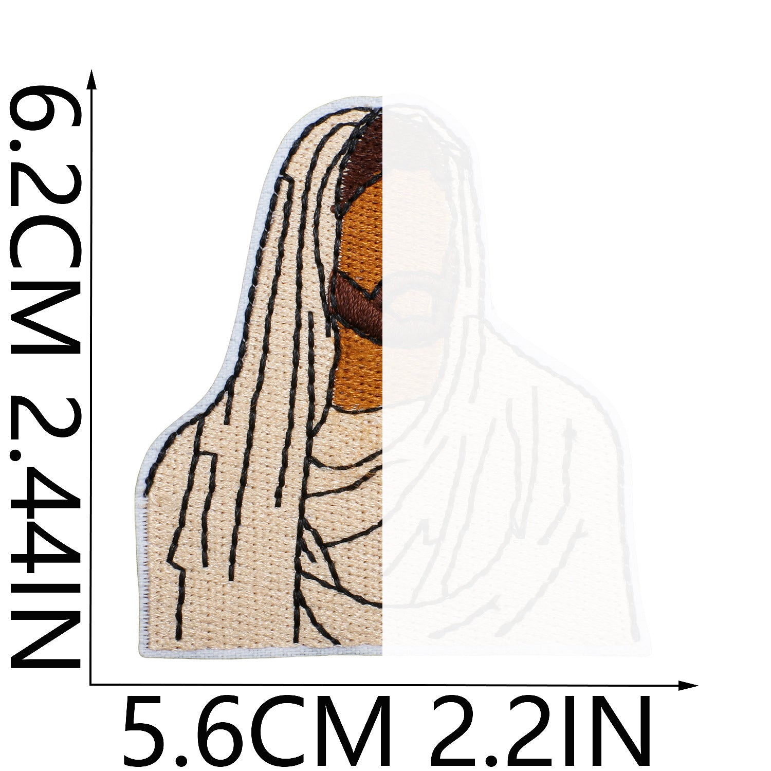 Wholesale Trendy Embroidered Iron On Patch Art Portrait DIY Decorative Clothing Accessory Craft Supply