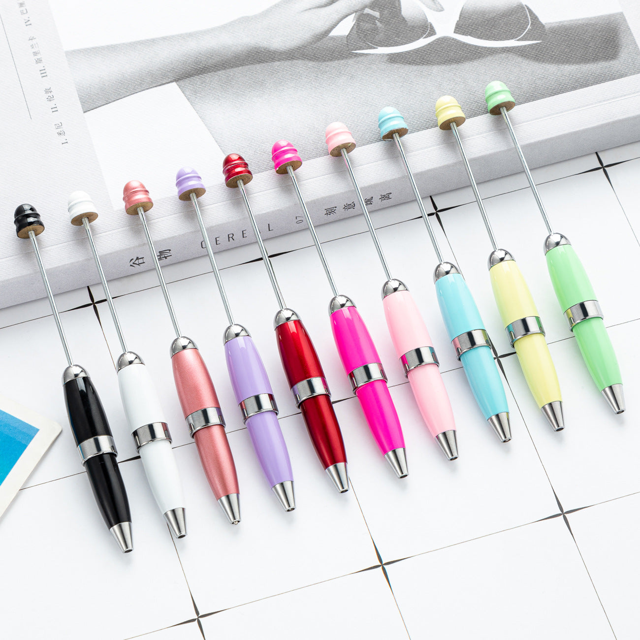 Wholesale 11.9cm Beadable Pens Portable Mini Pen Metal Pen