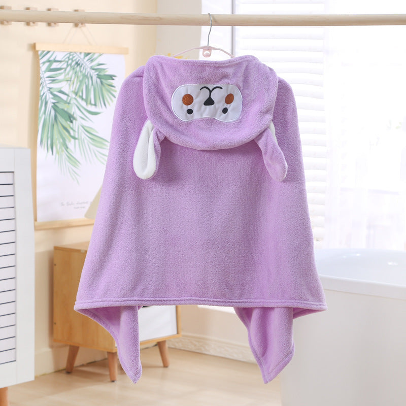 Wholesale Hooded Cape Cape Absorbent Coral Fleece Kids Bath Towel