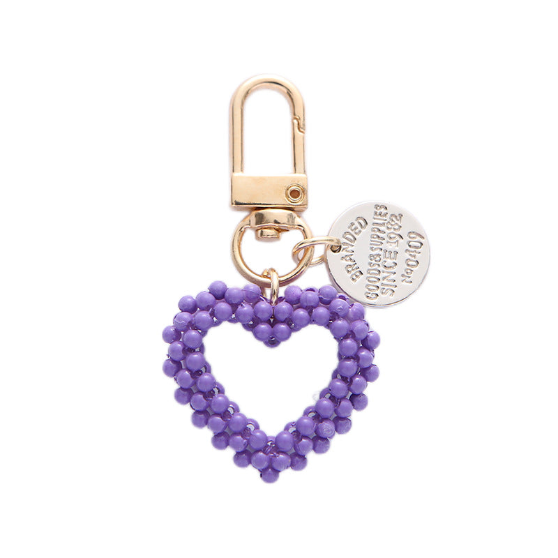 Wholesale Pearl Colored Love Resin Keychains