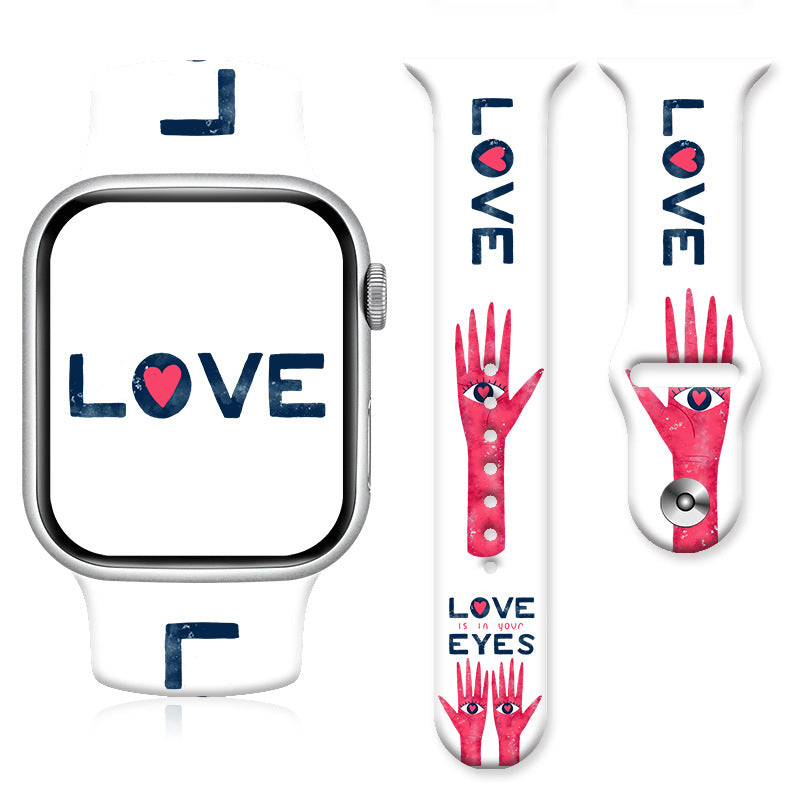 Wholesale Printed Silicone Watch Strap Wrist Band Watch Band