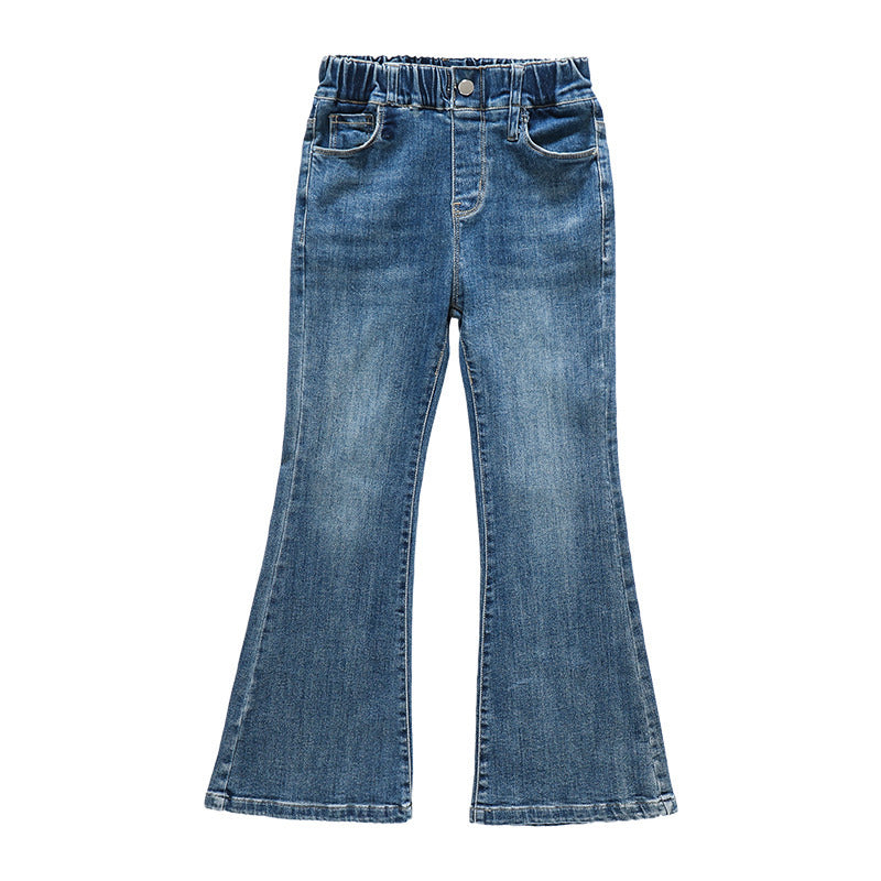 Wholesale Cotton Girls' Denim Bell Bottoms