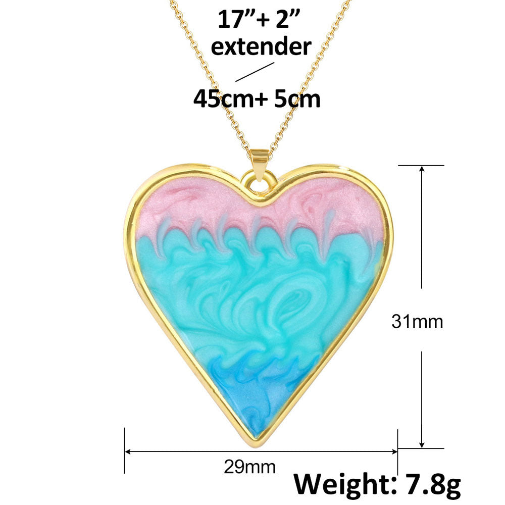 Wholesale Gradient Butterfly Heart Turtle Bee Small Animal Pendant Necklace Fashion Accessory Gift For Boutique Resale