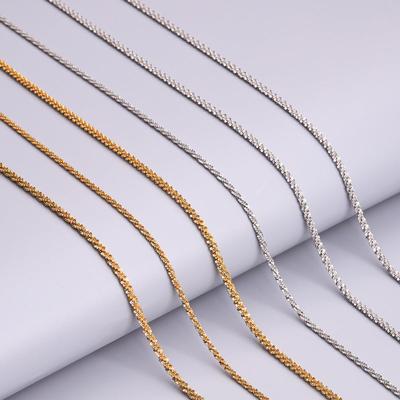 Wholesale 18K Gold Stainless Steel Plated with Gold Titanium Steel Necklaces