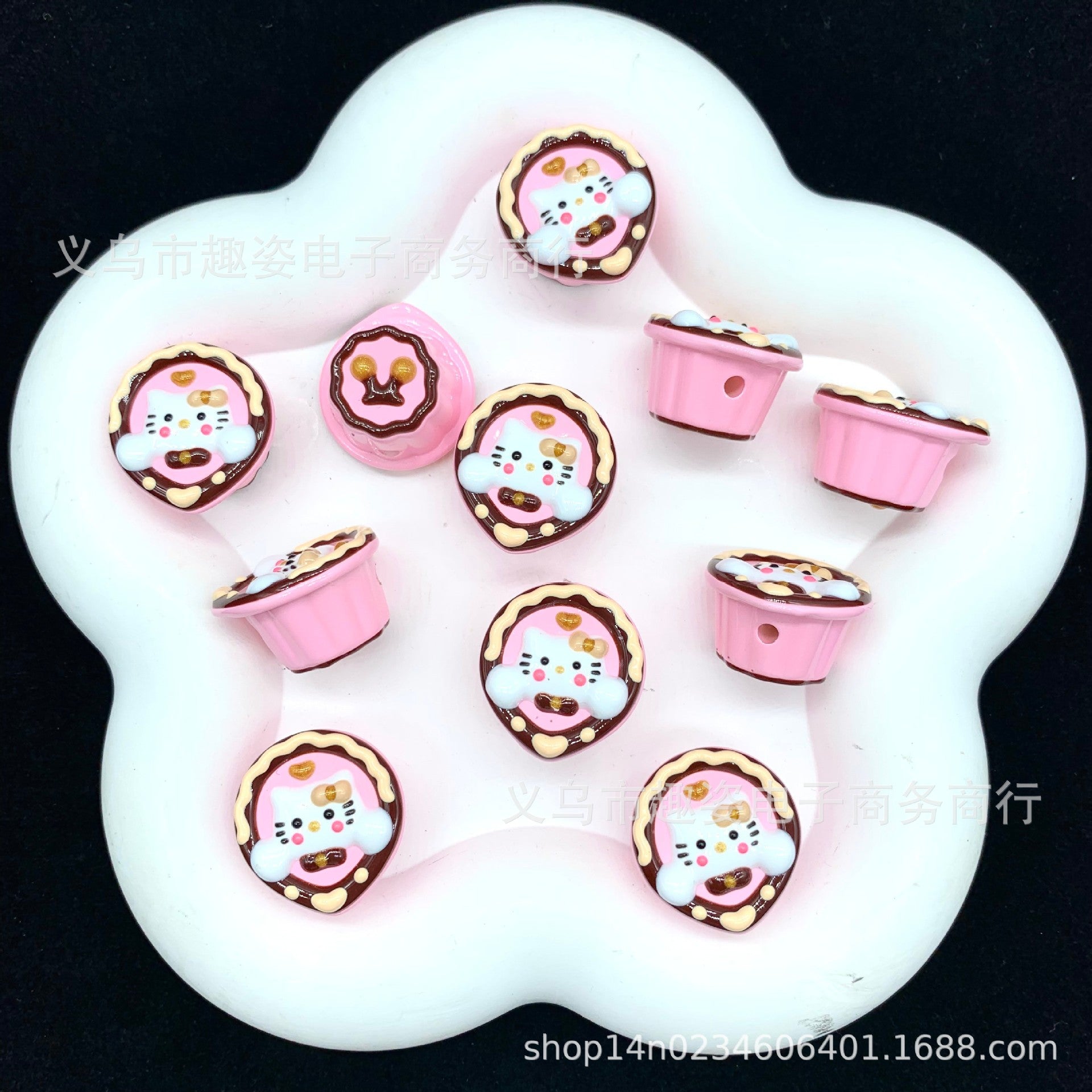 Wholesale 10pcs Jelly-painted beads Acrylic Beads