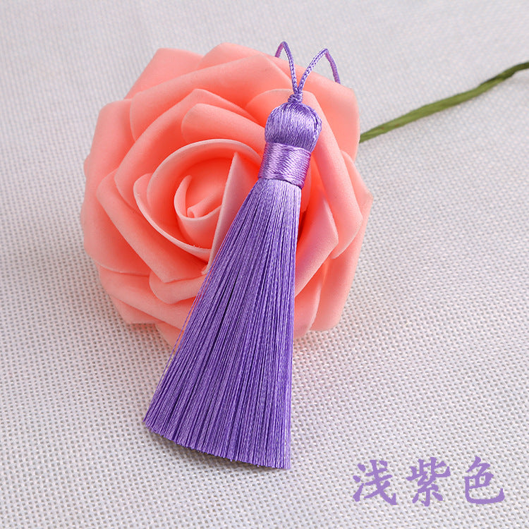 Wholesale 8CM Short Fat Vertical Ice Silk Small Tassel Hanging Ear Pendant