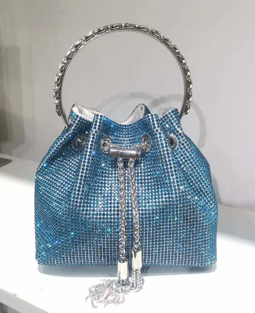 Wholesale Rhinestone Acrylic Fashion Diamond-encrusted High-end Evening Handbag Chain Bag Shoulder Bag