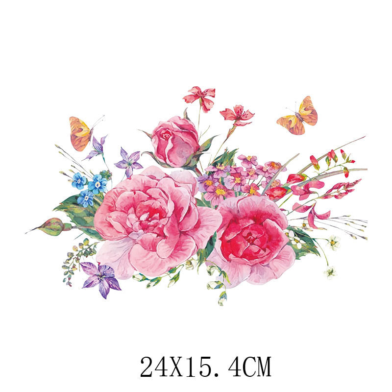 Wholesale Flower and butterfly  UV DTF Ready to Press Transfers Wraps