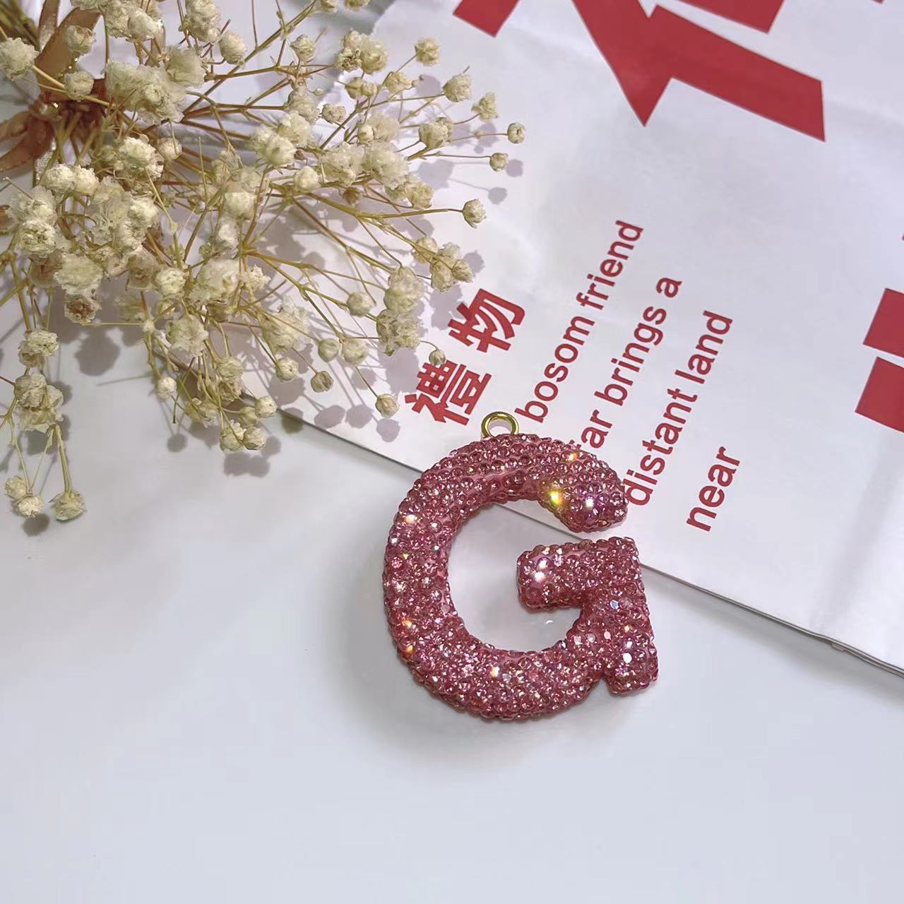 Wholesale Optional Color Letter Car Keychains