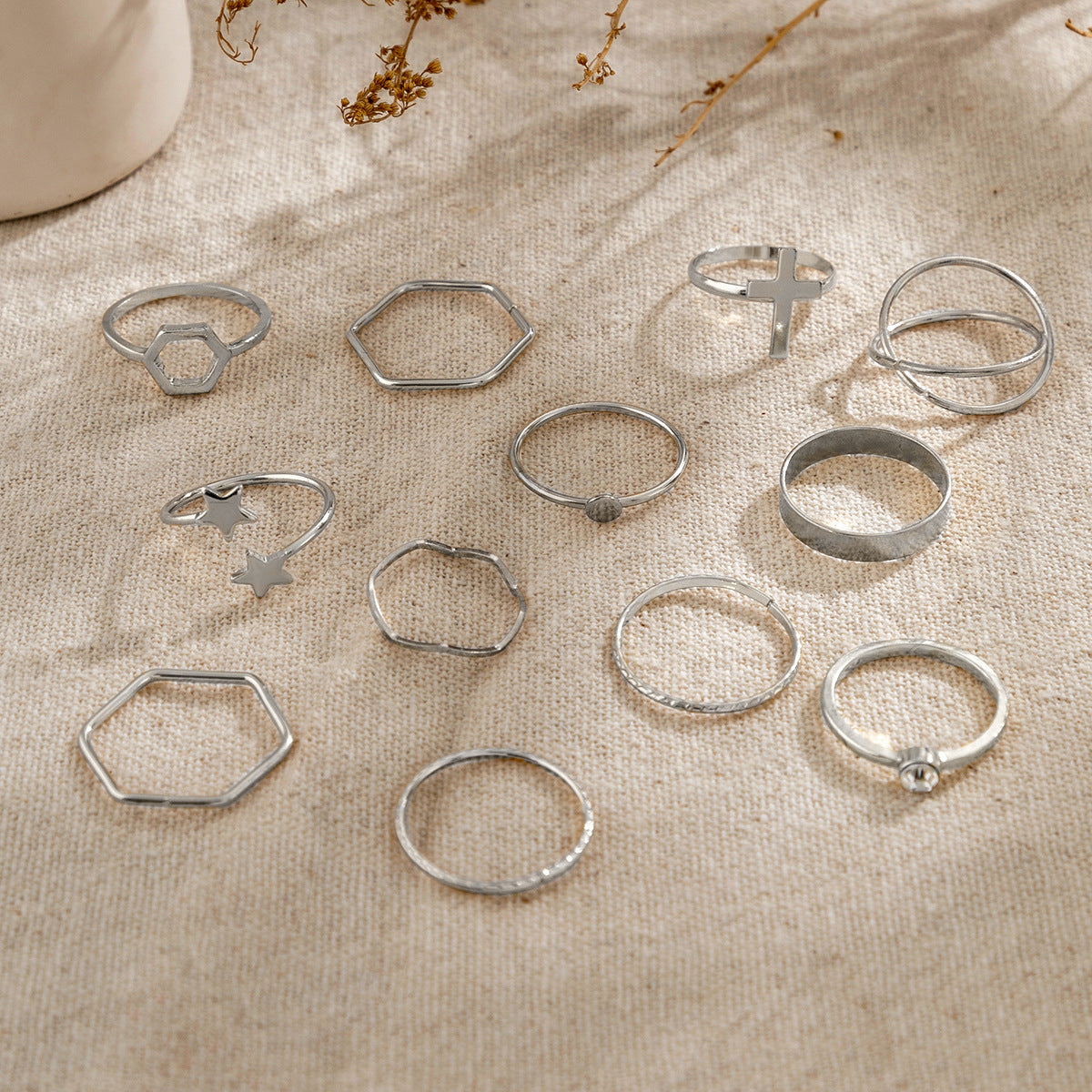 Aleación al por mayor Xingyue Diamond Conjunto de anillos de unión abierta