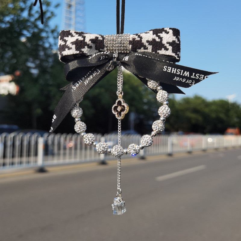 Wholesale Car Crystal Pearl Bow Pendant