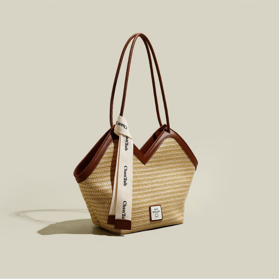 Wholesale Woven Straw Large Capacity Shoulder Bag