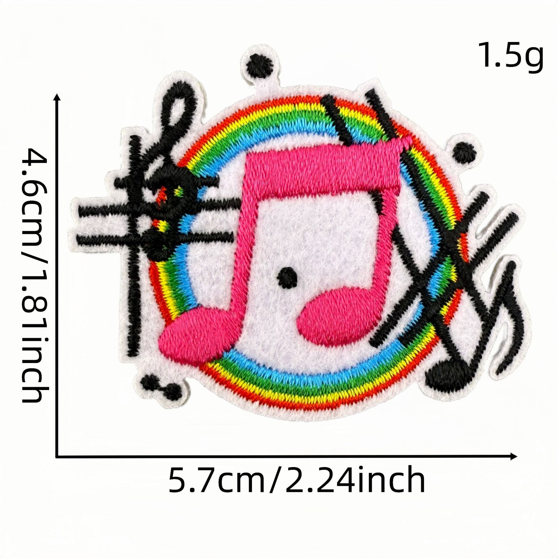 Wholesale Cartoon punk style note embroidery DIY Patches