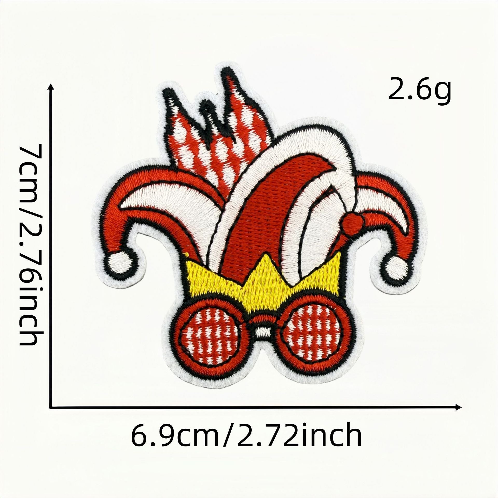 Wholesale Carnival cartoon red clown DIY patches