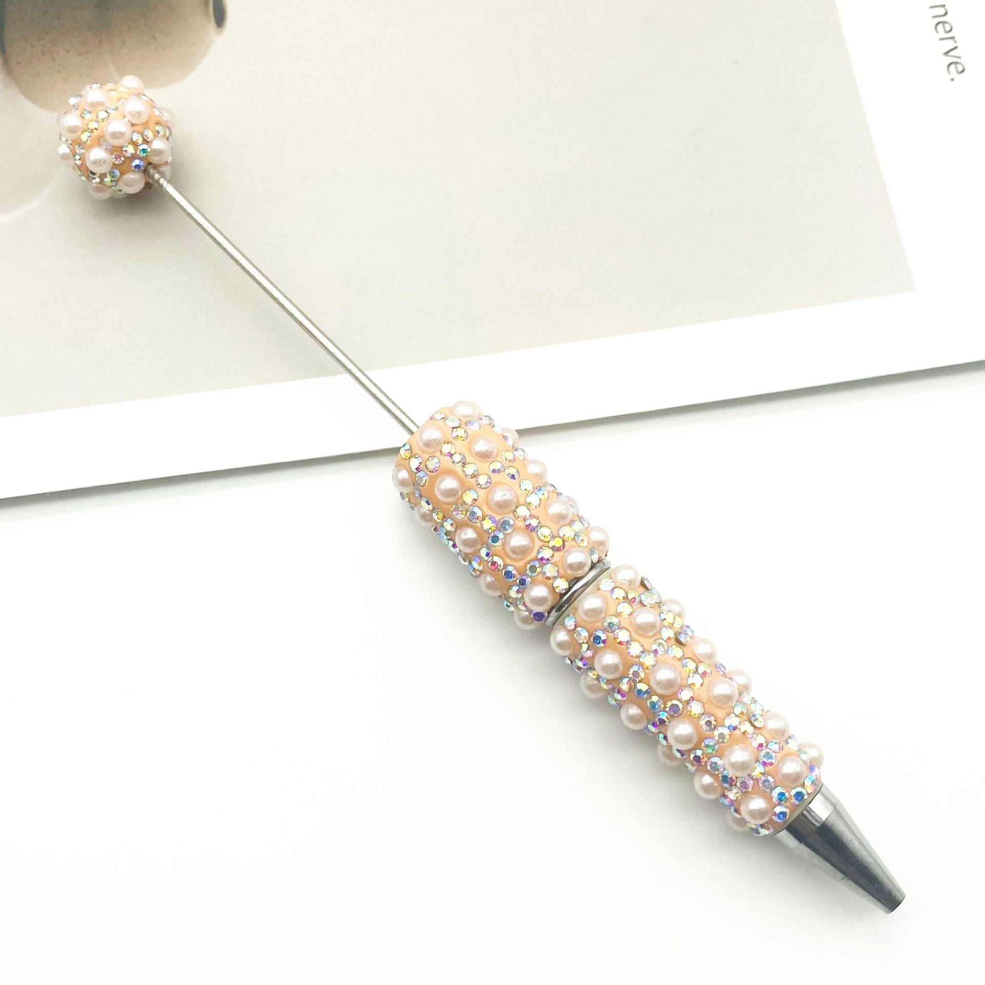 Wholesale Heavy-duty diamond and pearl bead pen
