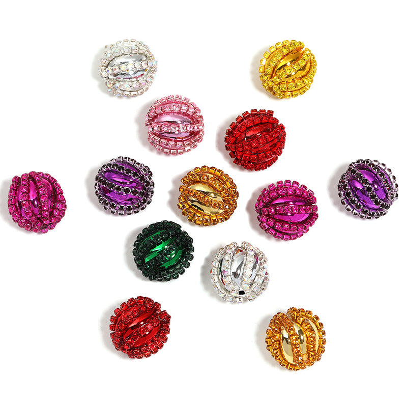 Wholesale 25pcs/pack Heavy rhinestone pumpkin diamond ball DIY beads