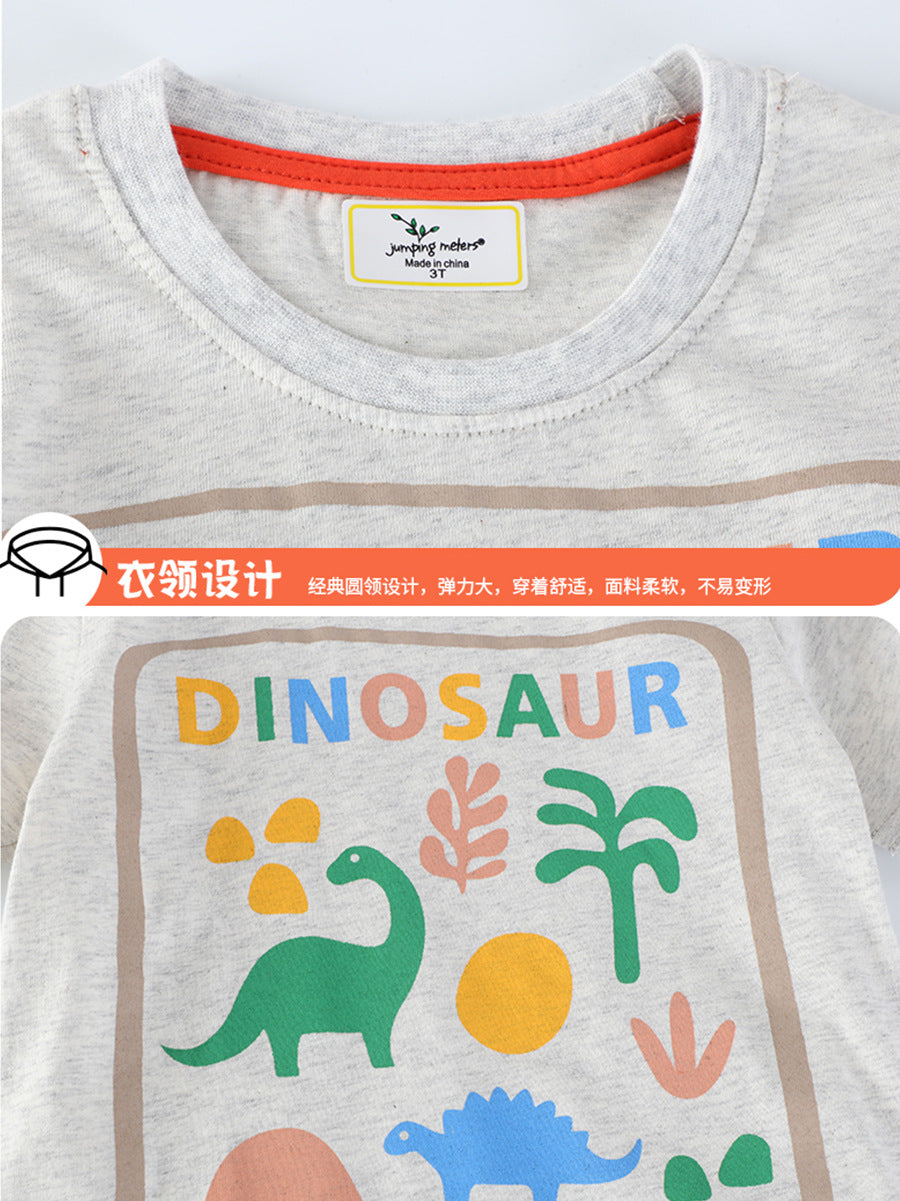 Wholesale Boys Two Piece Summer Short Sleeve Shorts Set Trendy European American Style Casual Kids Outfit