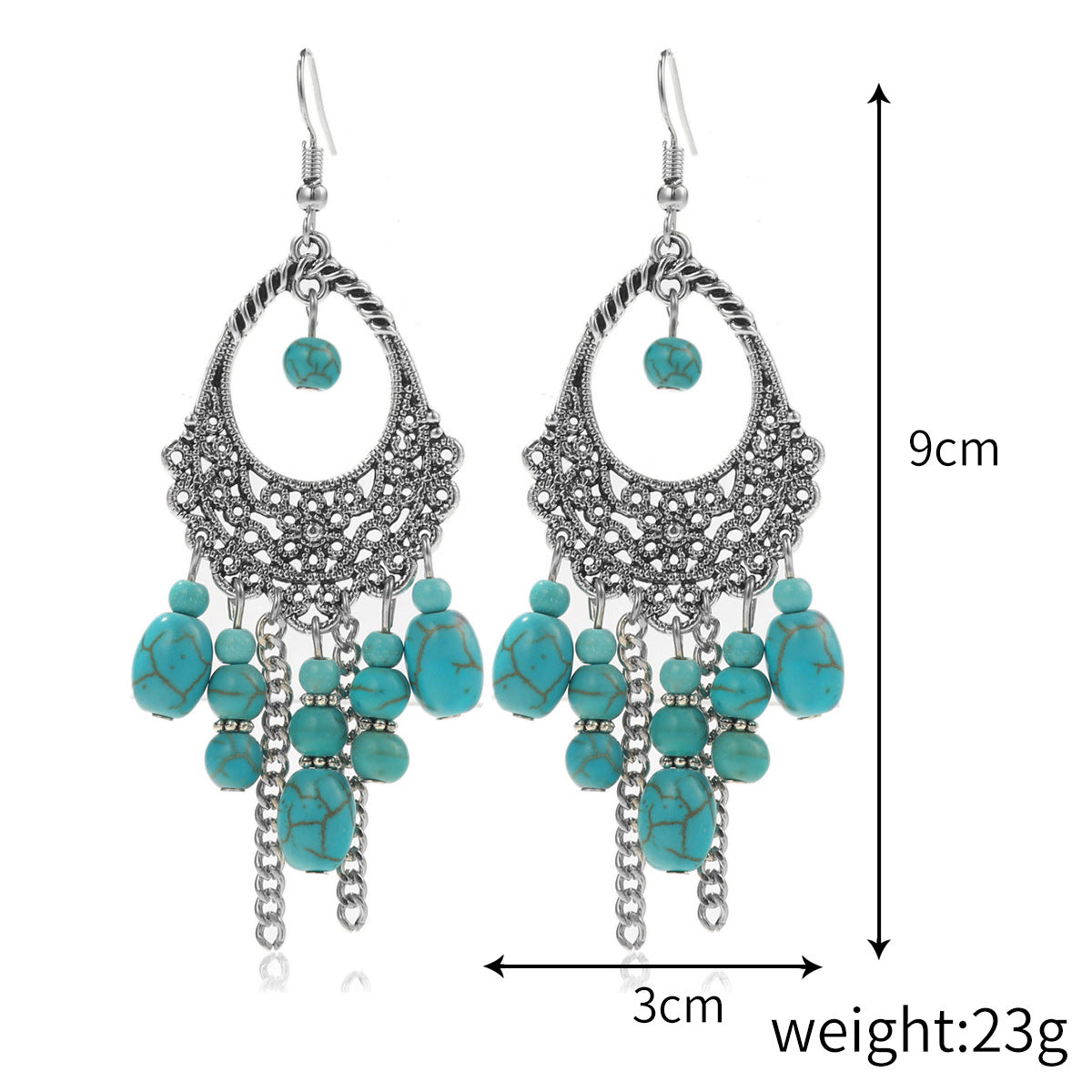 Wholesale Ethnic Turquoise Bohemian Vintage Earrings