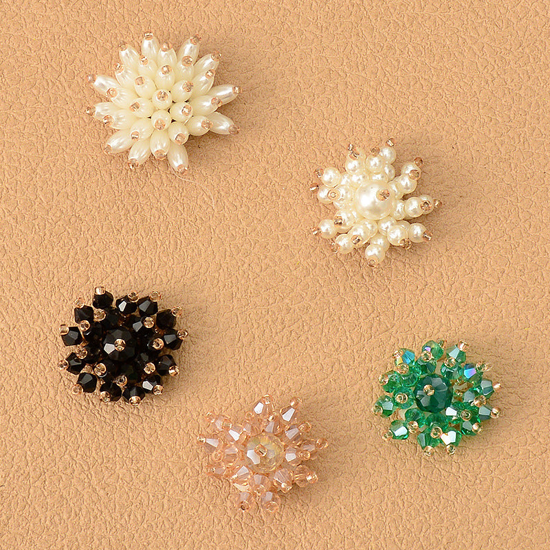 Wholesale DIY Handmade Beaded Crystal Flower Patch Hat Clothing Decoration