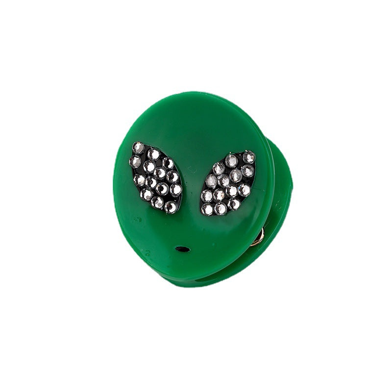 Wholesale Green Alien Acrylic Small Clips