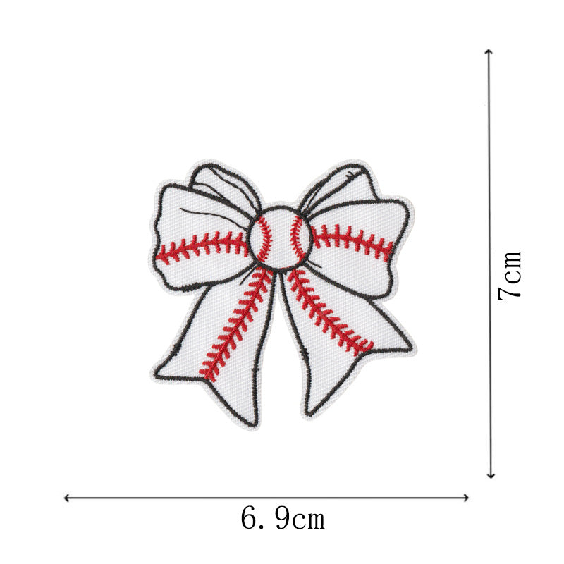Wholesale Bow Cartoon Baseball DIY Patches