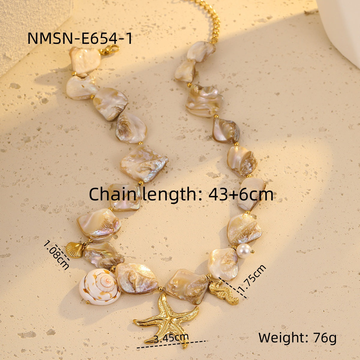 Wholesale Ocean Series Holiday Style Necklace Bracelet Earrings Summer Jewelry