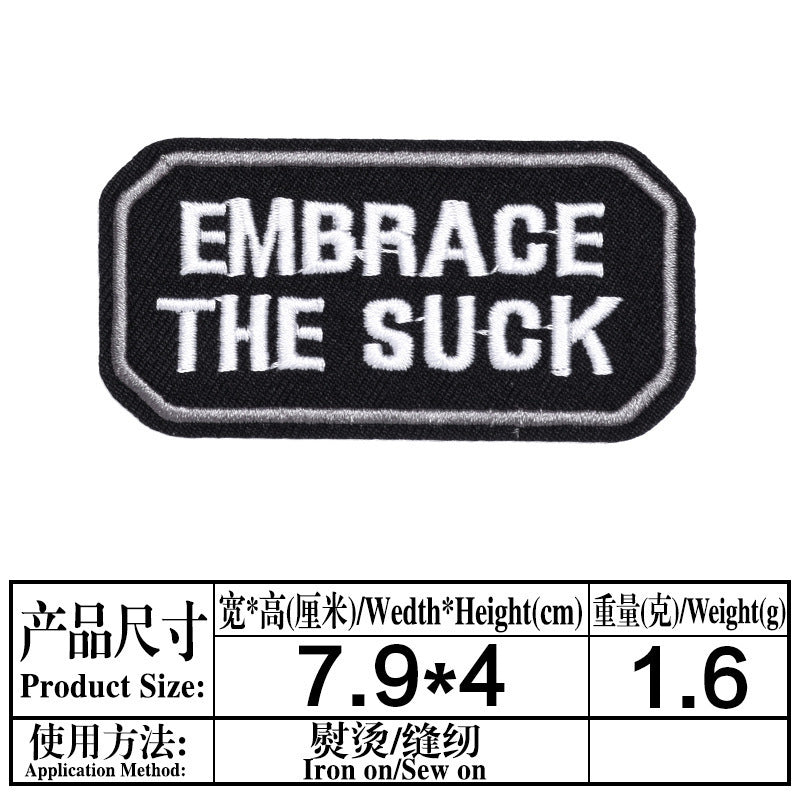 Wholesale Black English Letter Embroidered Patches 20 Pack DIY Clothing Badges For Shoes Hats Fashion Decorative Accessory For Everyday Use