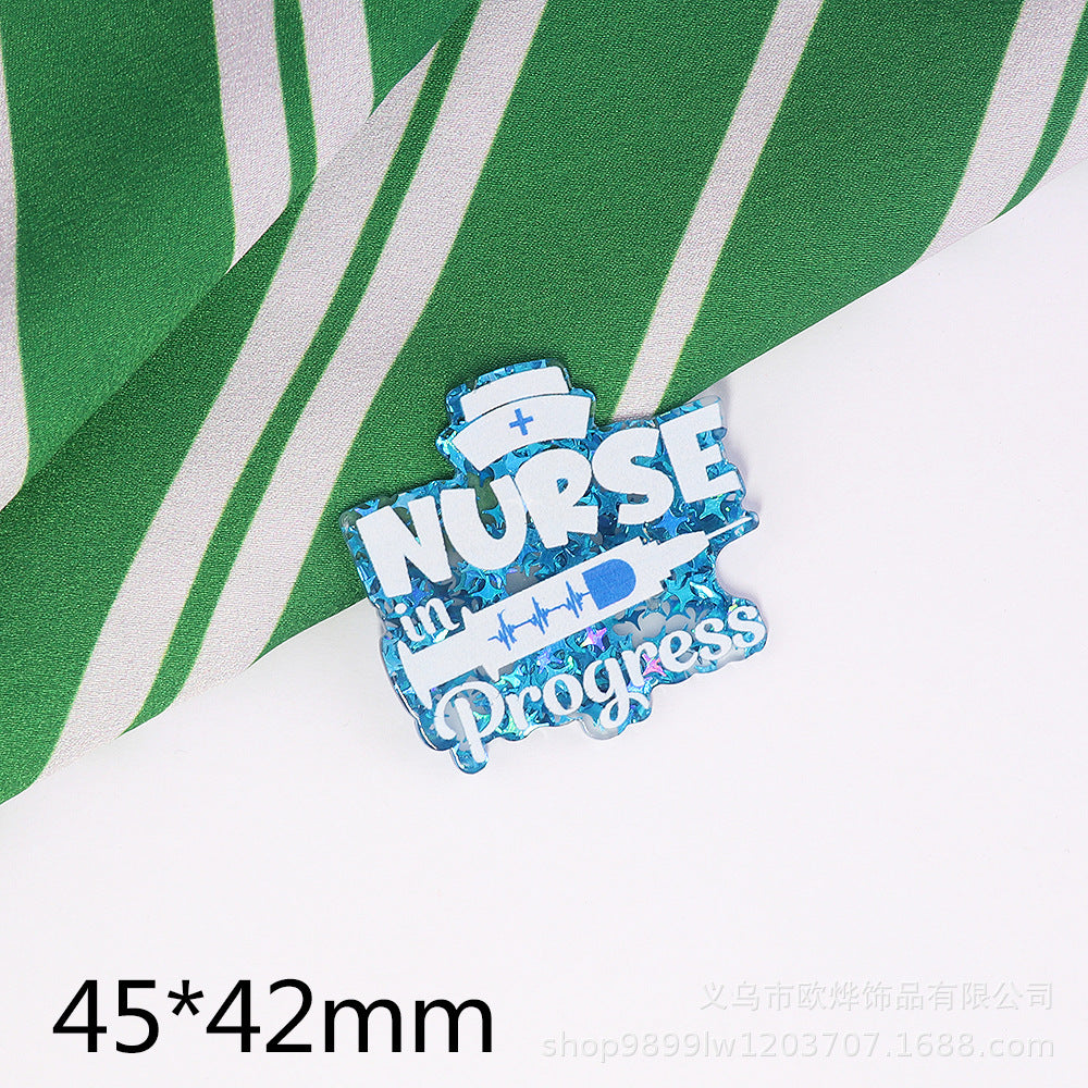 Wholesale 10pcs cartoon organ medical letter bag jewelry acrylic cute Acrylic Flatback accessories