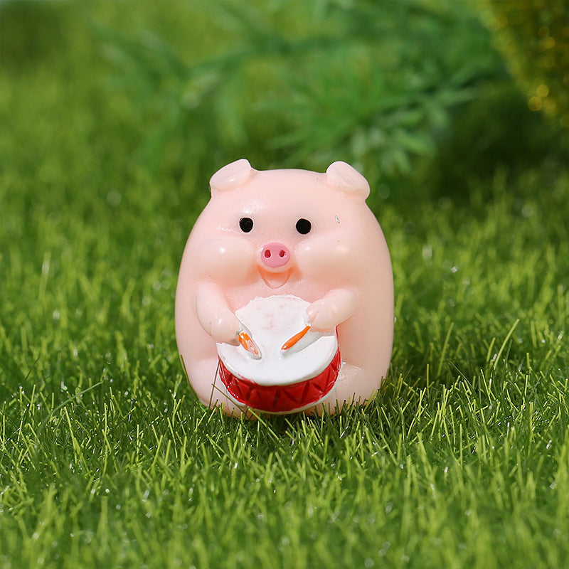 Wholesale of Cute Musical Instruments and Pig Resin Ornaments