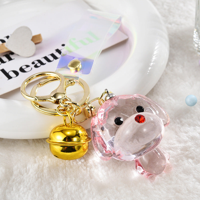 Wholesale Crystal Clear Puppy Acrylic Keychains