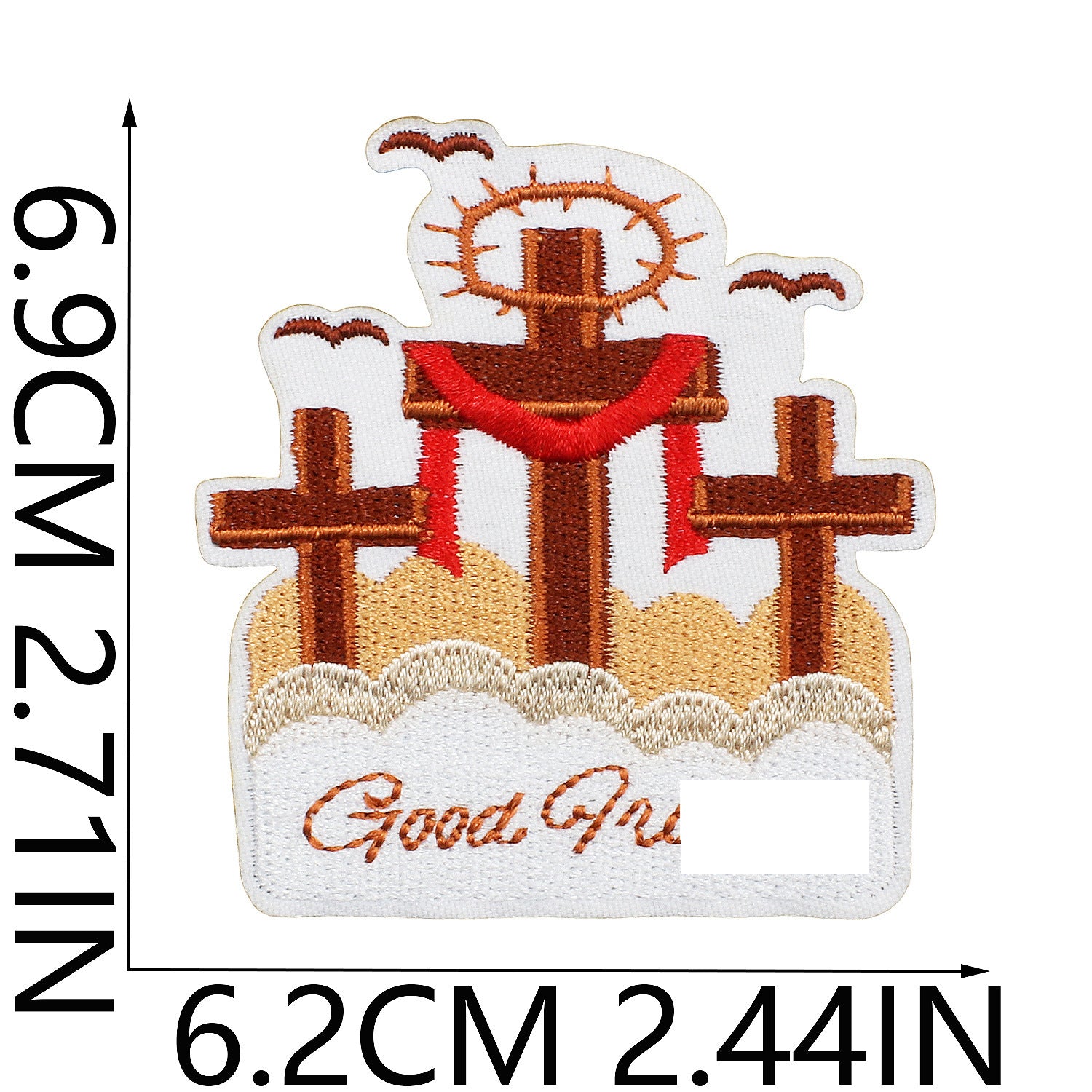 Wholesale Faith Letter Series Embroidered Fabric Patch with Cross  DIY Patches