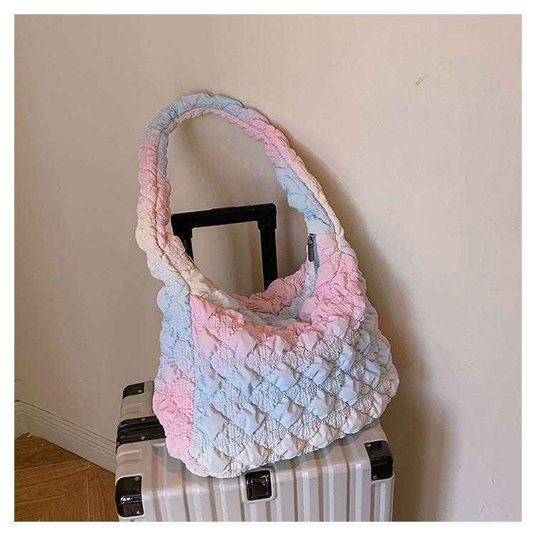 Wholesale Autumn and Winter Nylon Pleated Cloud Large Capacity Single Shoulder Crossbody Bags