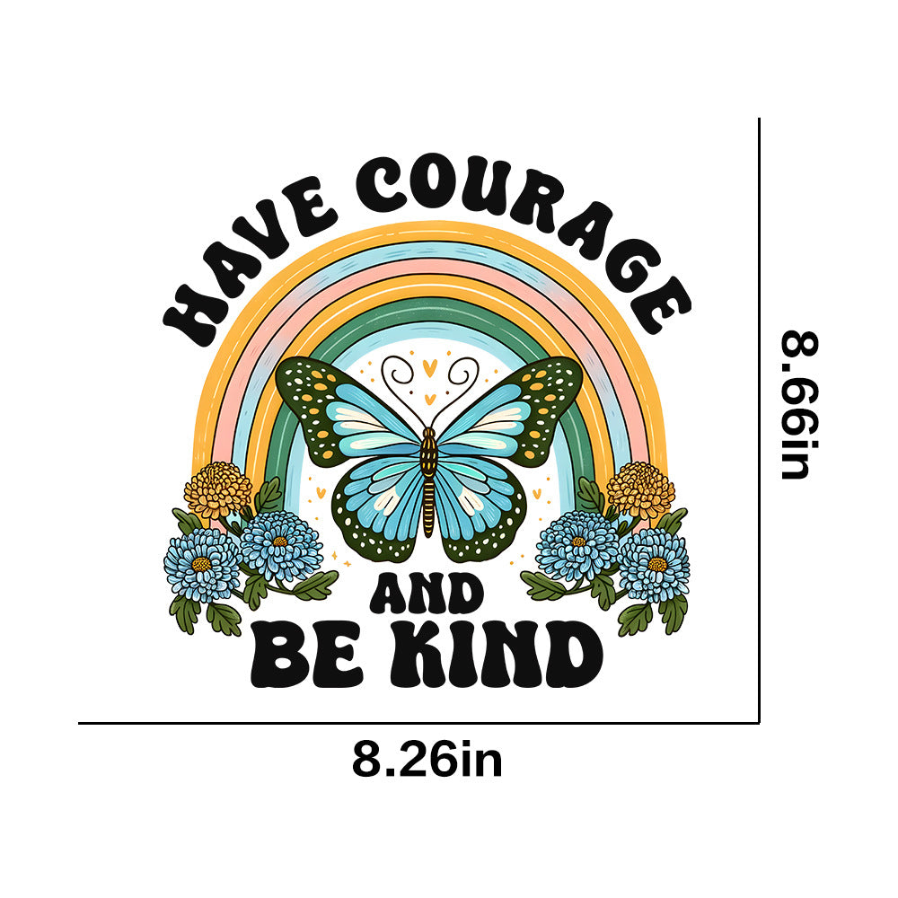 Wholesale 10pcs  color butterfly printing hot stamping  UV DTF Ready to Press Transfers Wraps