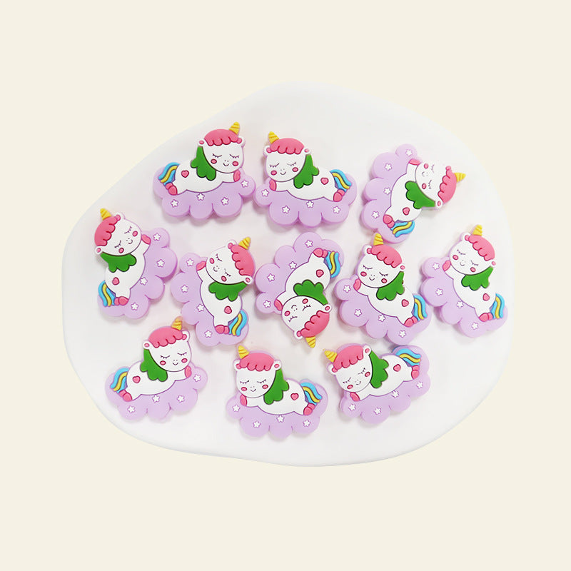 Wholesale 10PCS Unicorn Cartoon Silicone Beads