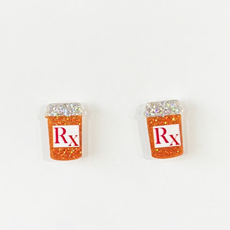 Wholesale Medical Staff Holiday Gift Jewelry Teeth Nurses Clothing Nurses Hat Love Shiny Small Earrings