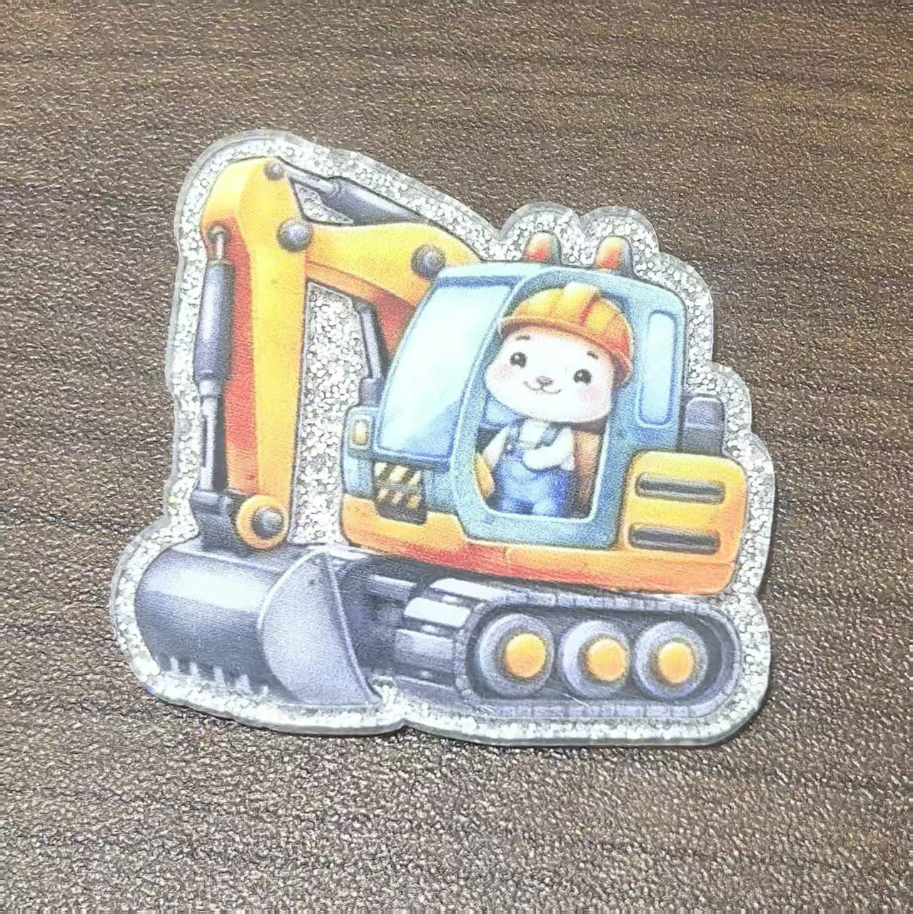 Wholesale 10pcs Glitter Acrylic Cartoon Car