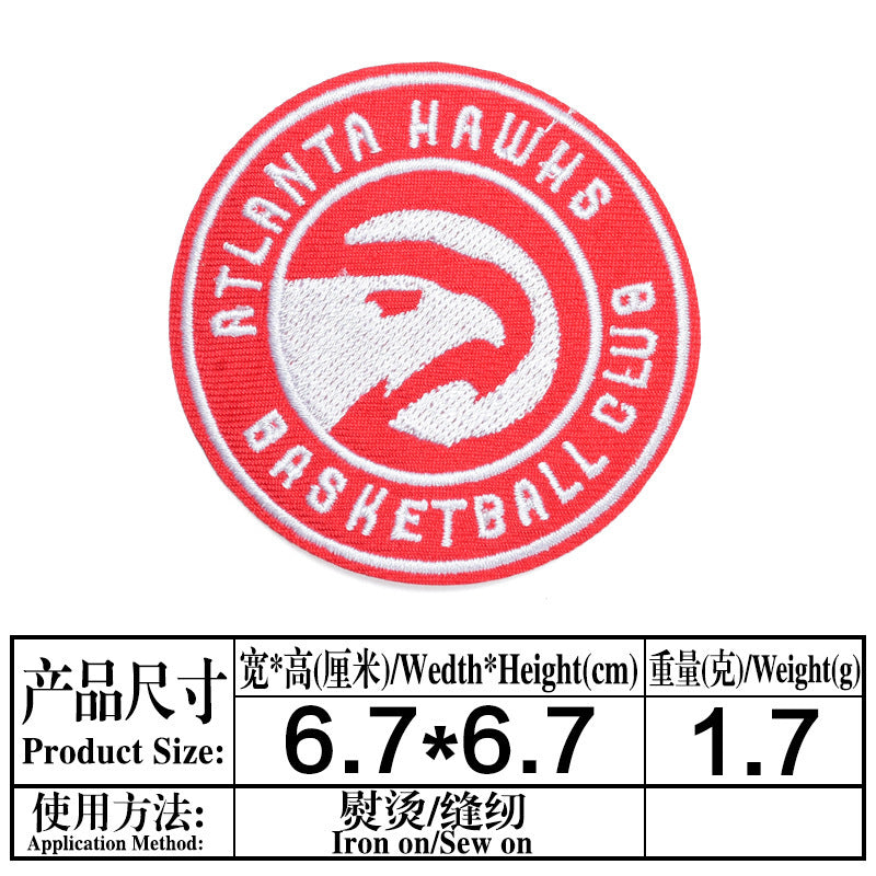 Wholesale Basketball Team Embroidered Patches 11 Piece Set Clothing Decorative Accent DIY Repair Accessory Gift For Boutique Resale
