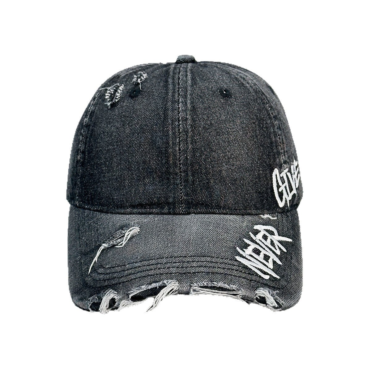 Wholesale  Baseball Cap with Distressed Edges,  Letter Embroidery