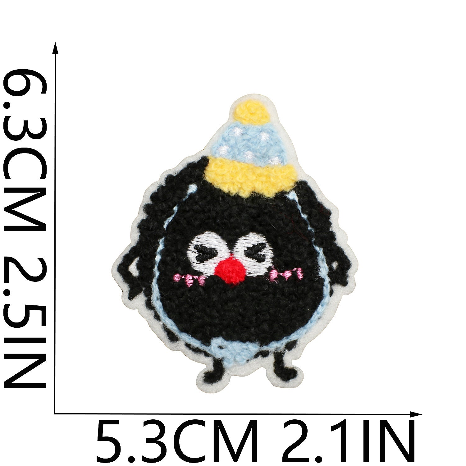 Wholesale Cute Black Coal Polyester Embroidered Patch Funny Charcoal Badge Decorative Clothing Accessory For Gift And Boutique Resale