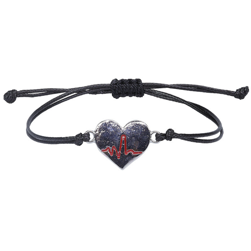 Wholesale Nurse EKG Braided Bracelet
