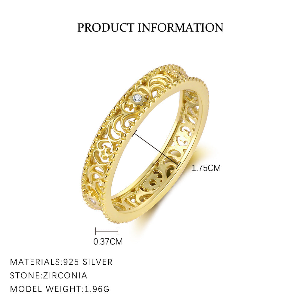 Wholesale S925 Sterling Silver Star Light Luxury Zirconium Ring