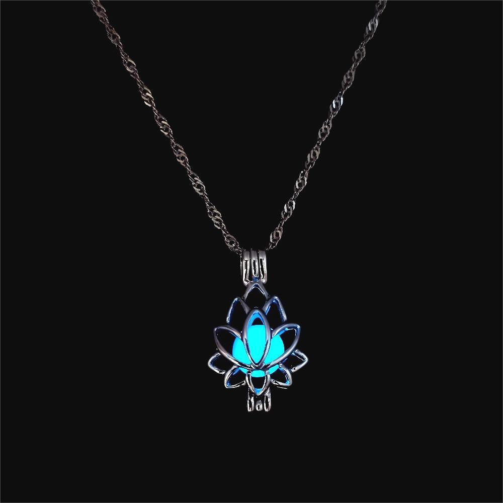 Wholesale Lotus Box Luminous Necklace