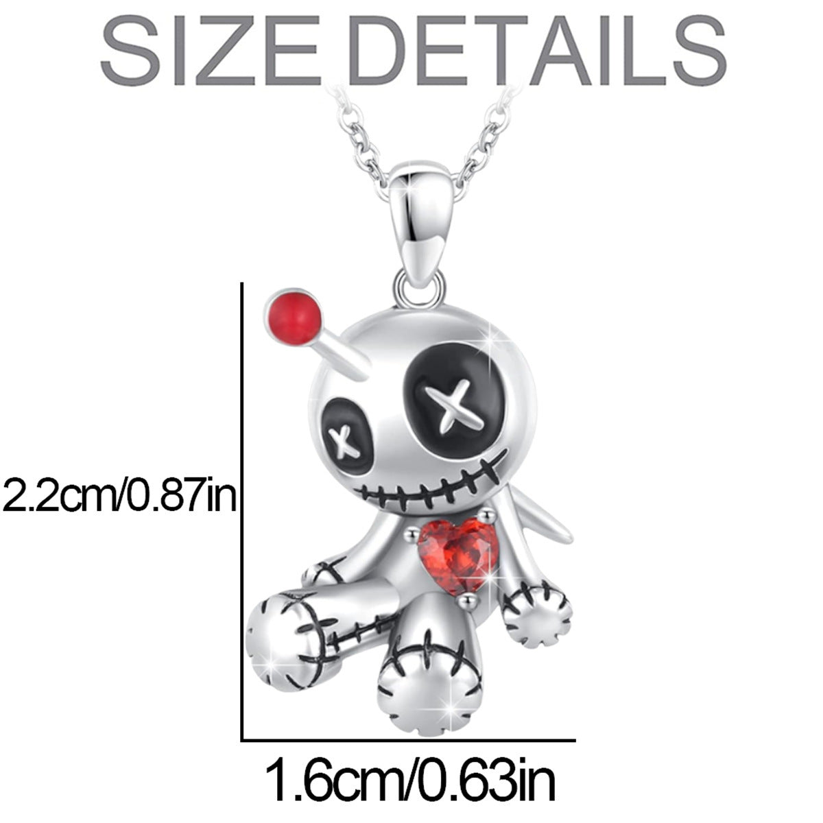 Wholesale Doll Necklace Design Creative Fun Punk Pendant Necklace